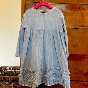 Girls cotton ruffled dress.